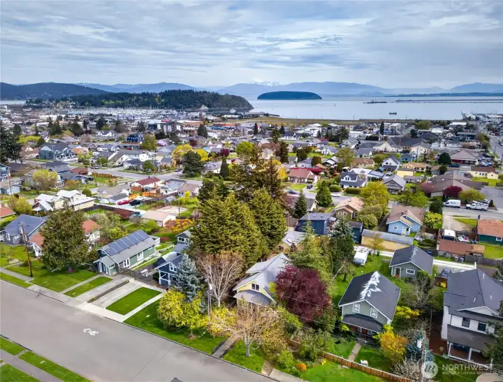 This mid-town home has rich, mature landscaping