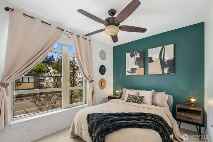 Bedroom - West Facing Windows