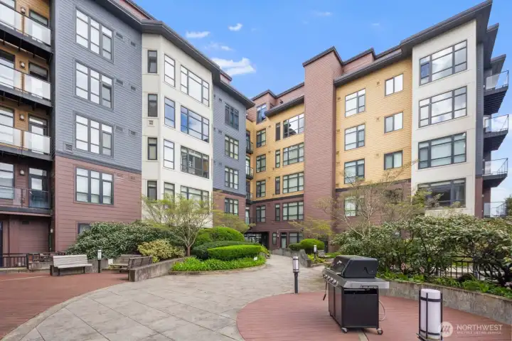 Interior Courtyard + BBQ Space