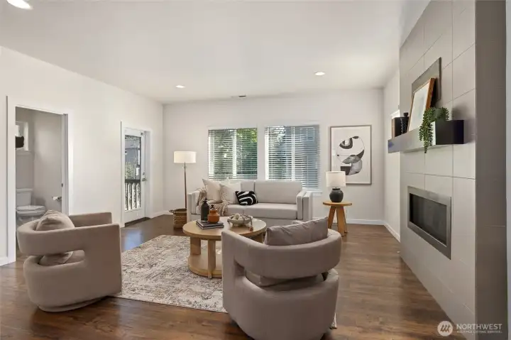 Enjoy a sunny interior with abundant natural light and an inviting atmosphere.