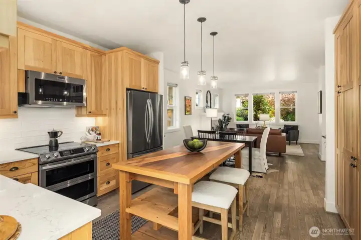 And let's not forget that this home has a geothermal heat pump to both heat and cool the house. Also, note the plentiful storage space to the right of this photo.