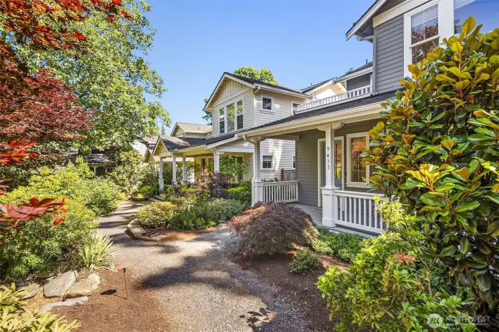 Walking toward Mountain Ash Cottage from 94th Avenue NE.