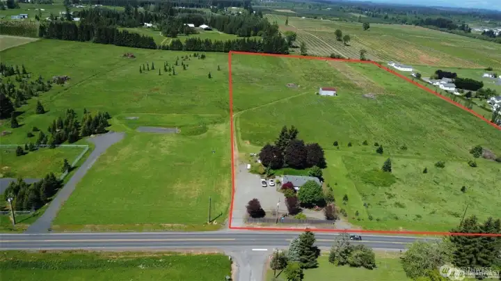 Property view from the front/road. Property lines are approximate.