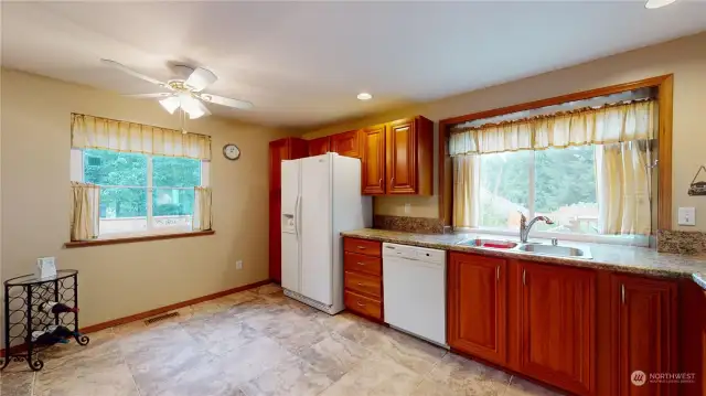 kitchen looking into family room