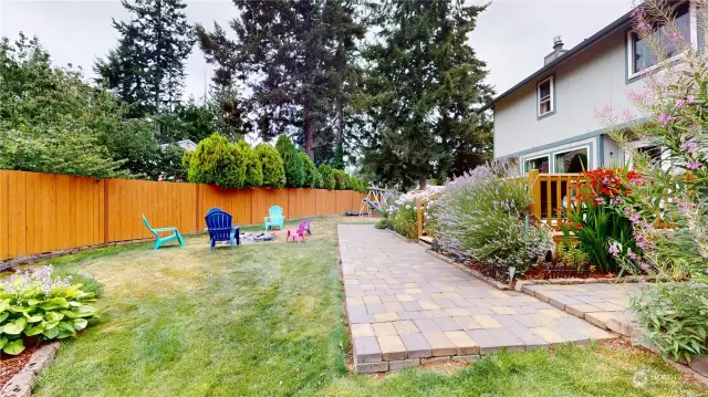 finished patio space off the deck