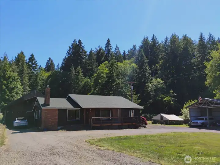 Home well placed on 4+ acres