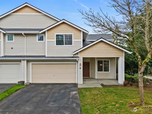 Large driveway & 2 car attached garage