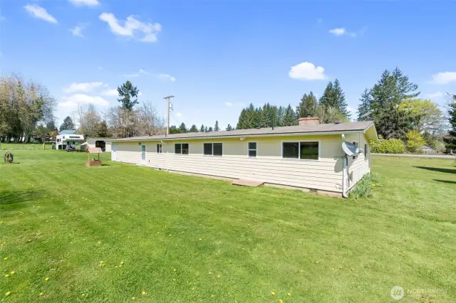 Backyard with room to play