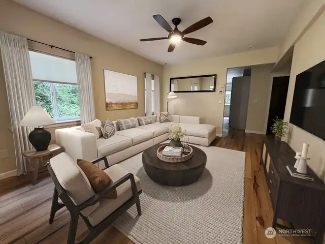 living room with furniture