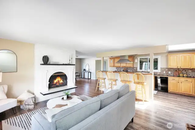 Living Room, Kitchen, Dining