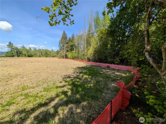 - Developer's orange fence line does not denote the actual boundary lines -
