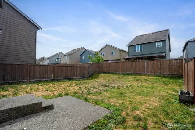 Enjoy summer backyard BBQs in your fully-fenced backyard.