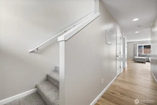 Step inside to fresh interior paint, new LVP downstairs & carpet upstairs.