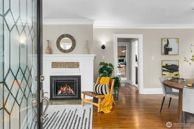 Entrance through front door.