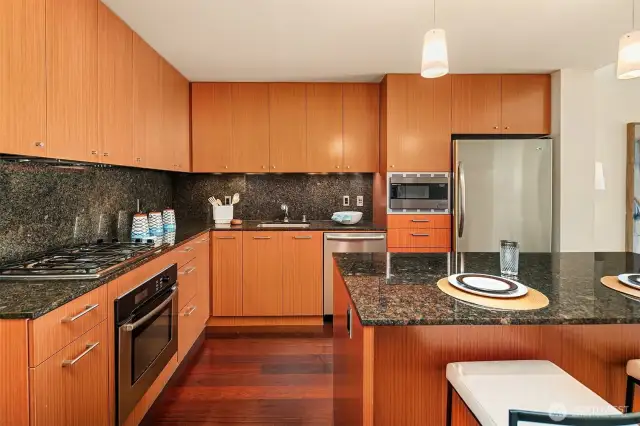Generous counter space
