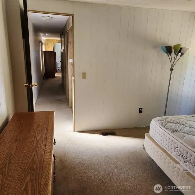 View from closet down hallway