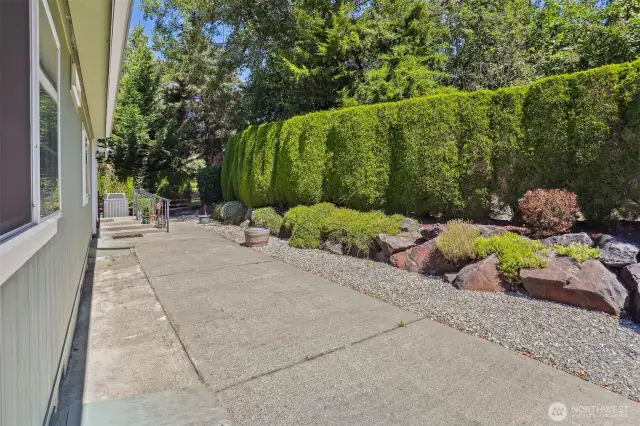 Back patio with access to the community greenbelt and trail.