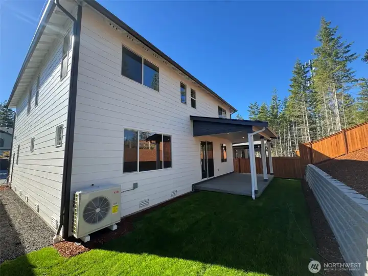 Back patio and yard