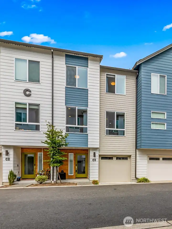 Modern Townhome for Sale in Lynnwood, WA – Westbrook I Community  Welcome to this stunning contemporary townhome in Lynnwood’s desirable Westbrook I community. This stylish 3-story home offers a sleek exterior with modern siding, large windows for abundant natural light, and an attached garage for convenience. Nestled in a quiet residential enclave, this townhome combines comfort and low-maintenance living with an unbeatable location. Just minutes from Lake Stickney, Mill Creek Town Center, Alderwood Mall, Costco, I-5, Hwy 99, and the future light rail, it’s perfect for commuters and anyone seeking easy access to Seattle and Bellevue. Whether you’re a first-time buyer or looking to upgrade, this Lynnwood townhome delivers the perfect blend of design, function, and lifestyle.