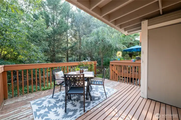 HOA is responsible for deck painting, a request has been submitted.
