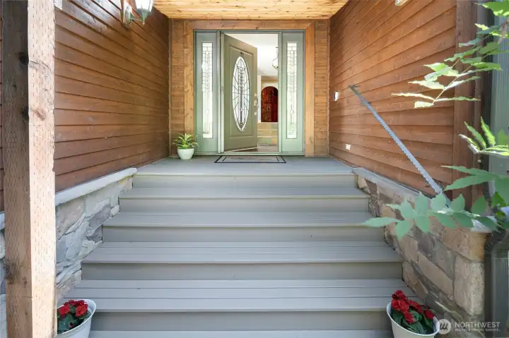 Newly painted door and entry.