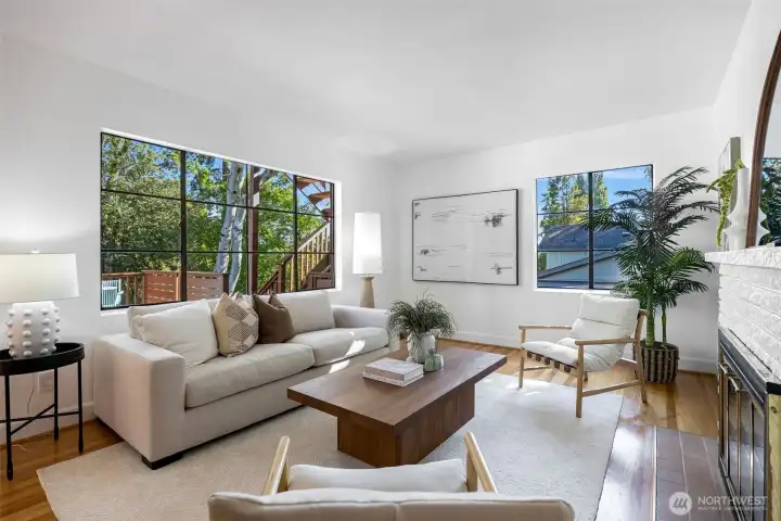 Light filled living room.