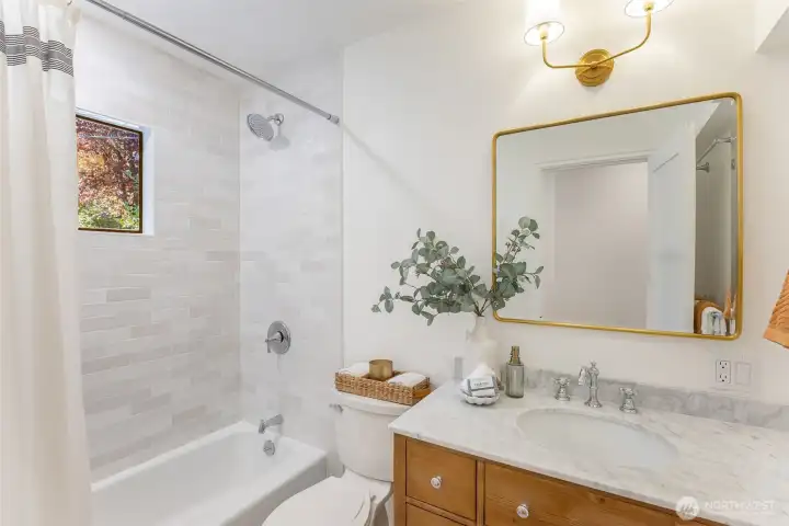 Main level bathroom, recently remodeled.