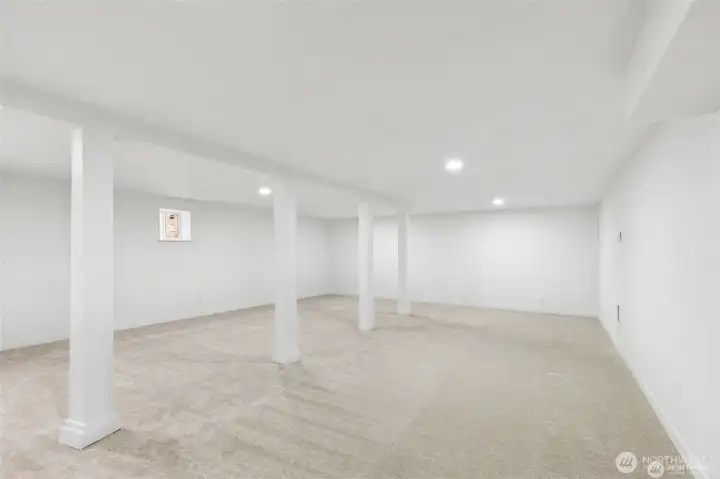 Huge bonus room in the Basement