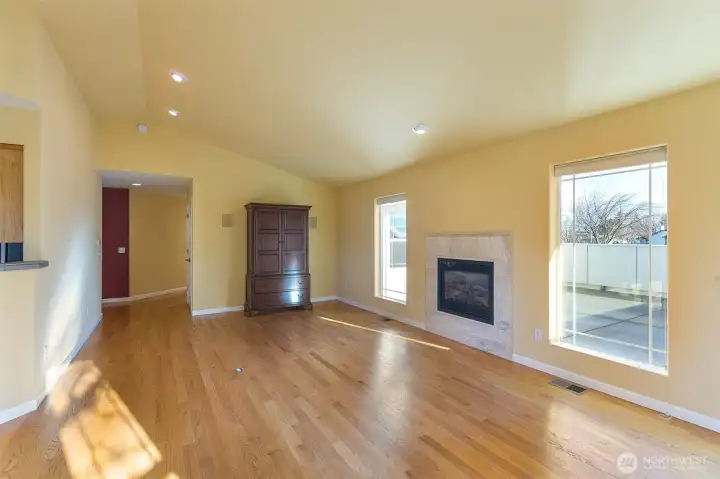 Cozy propane fireplace