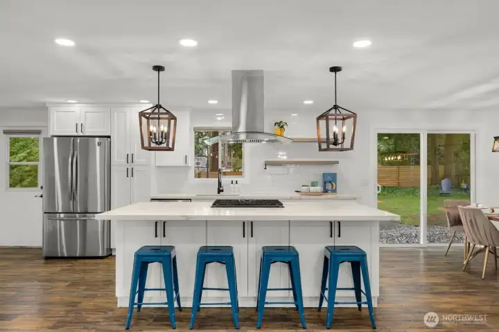 Beautifully updated kitchen that is both stylish and highly functional.