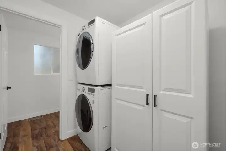 spacious laundry room