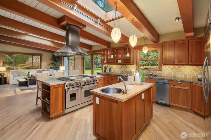 Updated kitchen with newly refinished floors