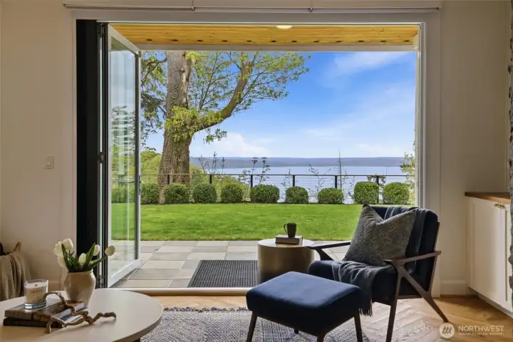 3 panel folding door to bring springtime inside.