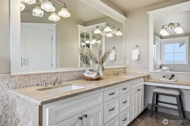 Double vanity.