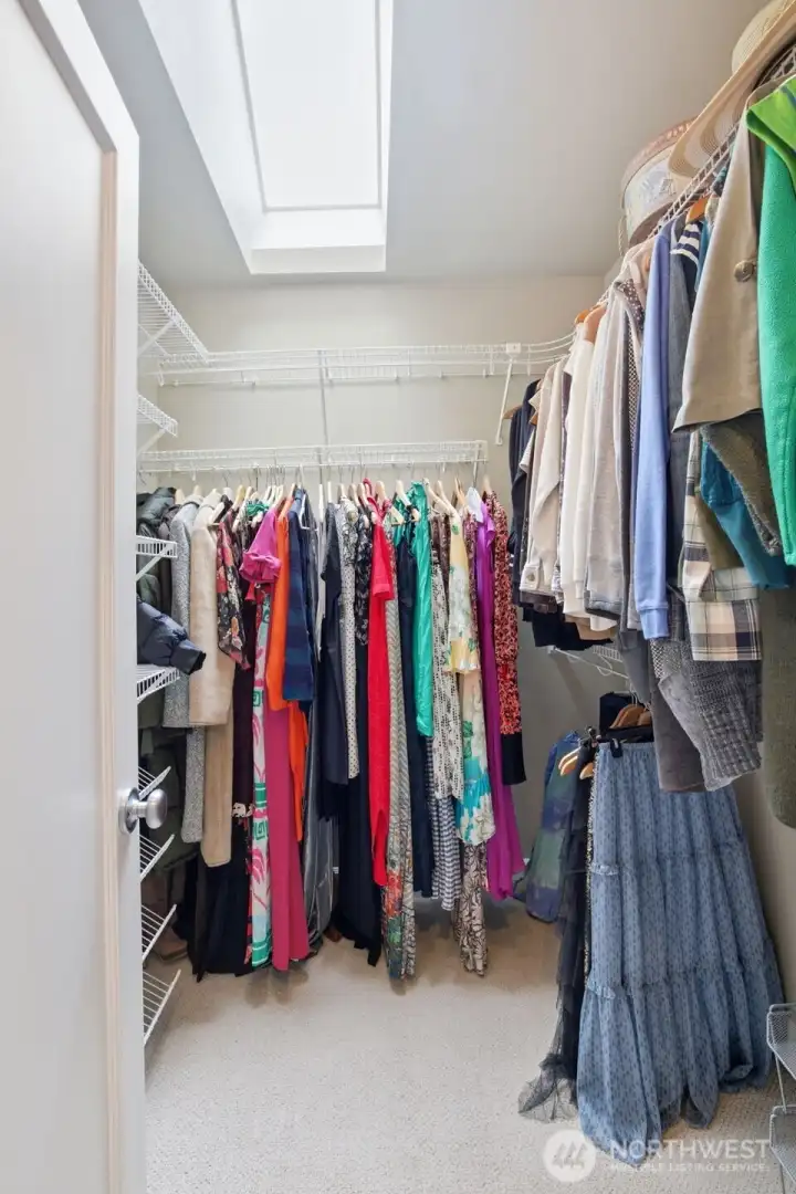 Two, walk in closets, the other right behind.