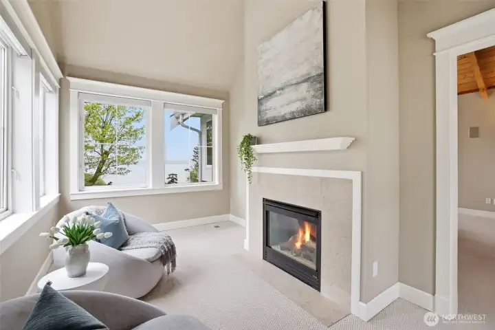 Private office or relaxation space just off primary bedroom.