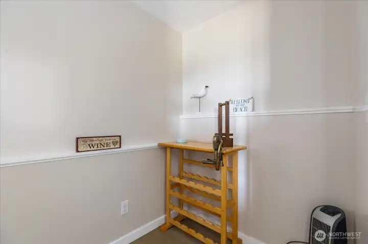 This room could be used for whatever you decide.   Closet, storage small office...?