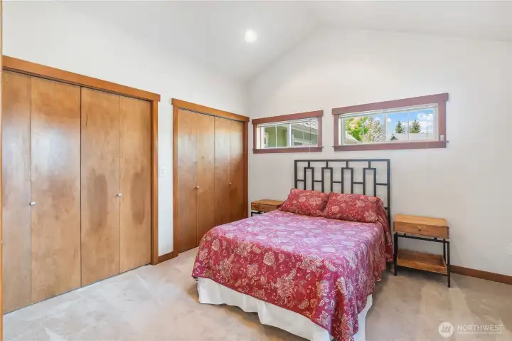 Primary bedroom on second level