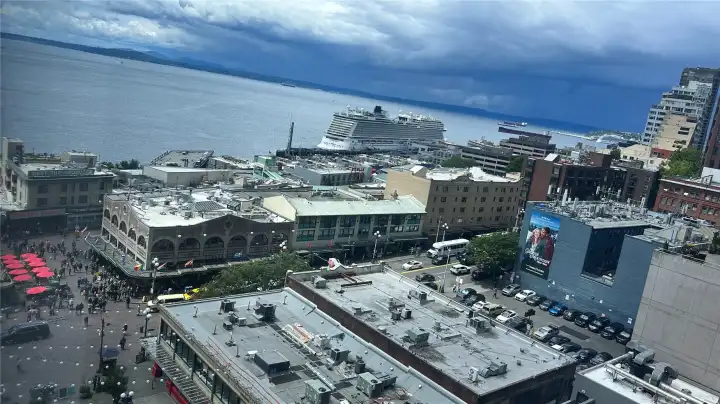 Pike Place Market on the left