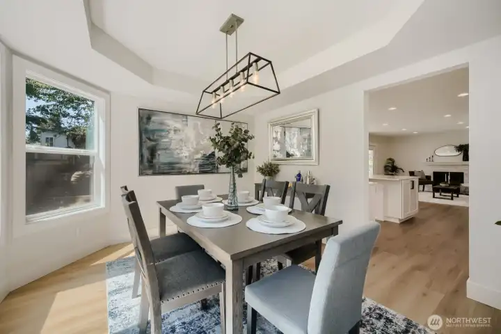 Notice the high-end light fixtures