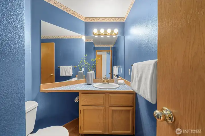 1/2 Bathroom on main level.