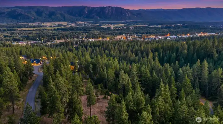 Twinkling evening lights of downtown Cle Elum Twinkling evening lights of downtown Cle Elum