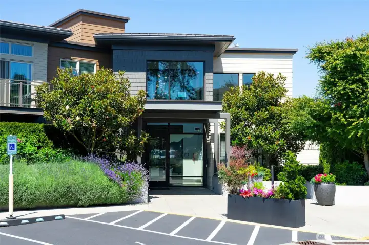 Secure main entrance to 50 Pine Steet.