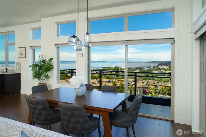Dining room with views.