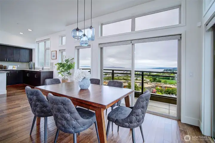 Dining room with views.