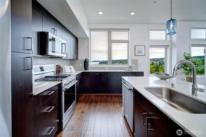 Gas range for those looking to be a Top Chef...while continuing to enjoy the views.