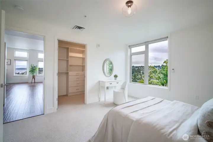 Walk-in closet off second bedroom.