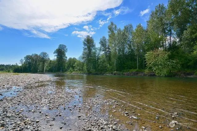 Gentle waters for wading and deeper waters for playing!