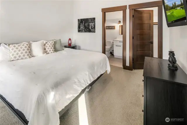 Upper-level bedroom with private ensuite and walk in closet!