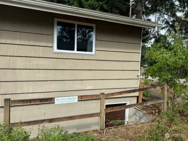 Entrance to basement of main house